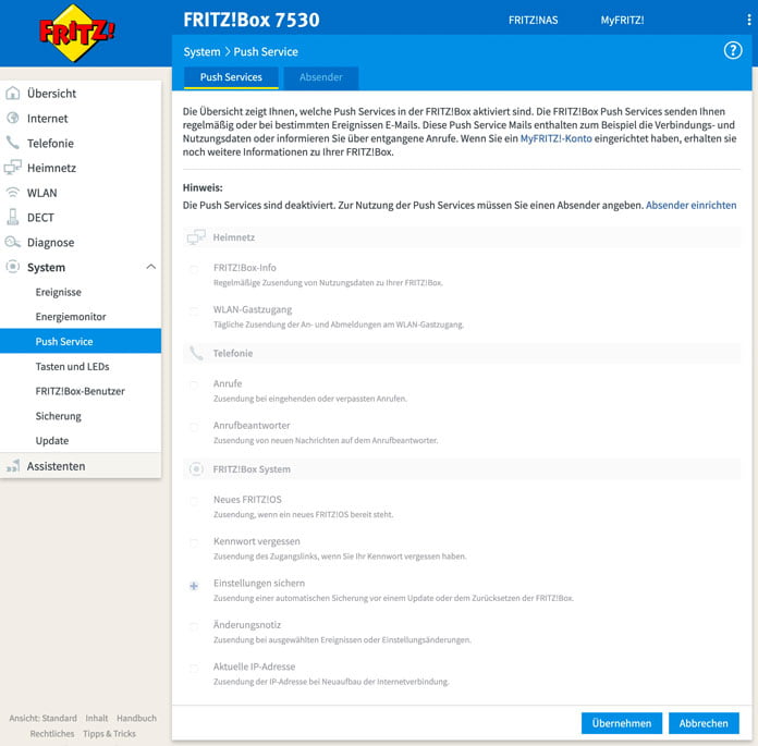 Push Benachrichtigungen