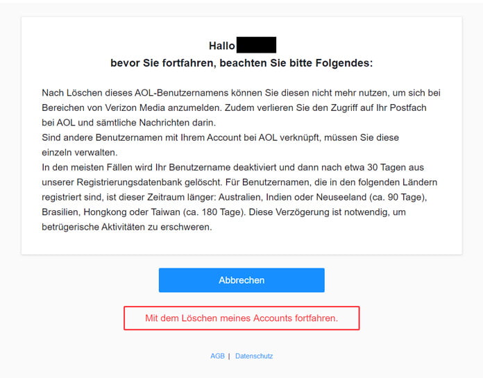 Alte E-Mail-Adressen löschen - G-Mail, Yahoo, AOL und Outlook löschen 17 AOL Konto löschen - Alte E-Mail-Adressen löschen