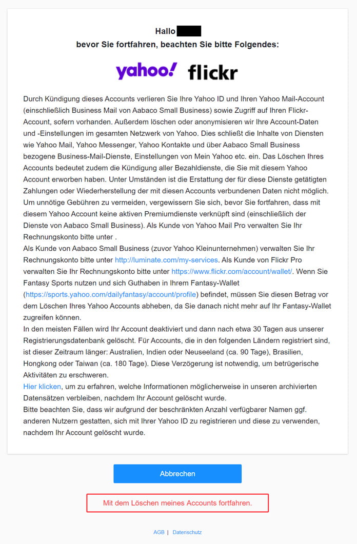 Alte E-Mail-Adressen löschen - G-Mail, Yahoo, AOL und Outlook löschen 16 Yahoo E-Mail Adresse löschen - Alte E-Mail-Adressen löschen