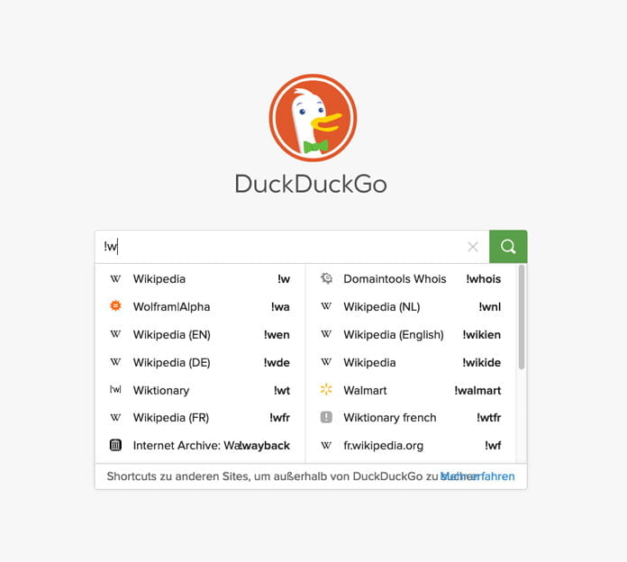 DuckDuckGo - Die 5 besten Tricks für das anonyme Google 12 bangs