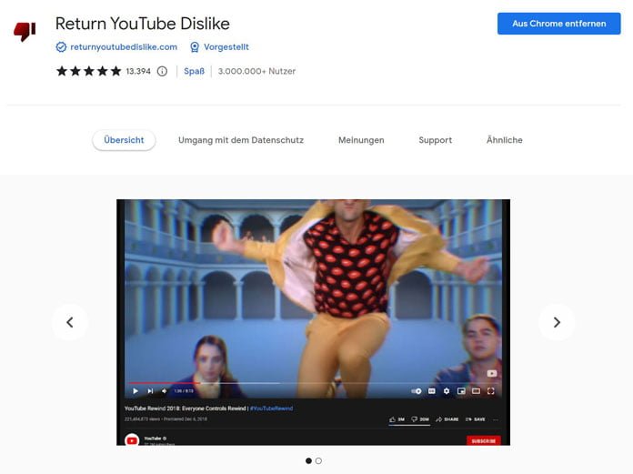 Return YouTube Dislike