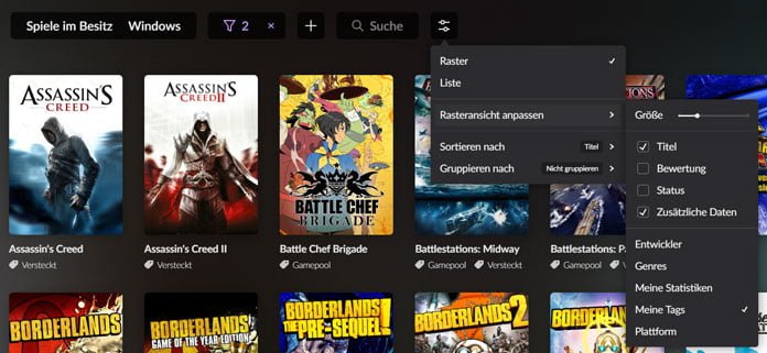 GOG Galaxy 2.0: So richtest du den Game-Launcher richtig ein 11 Spiele sortieren