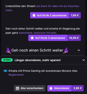 Twitch Abo kündigen
