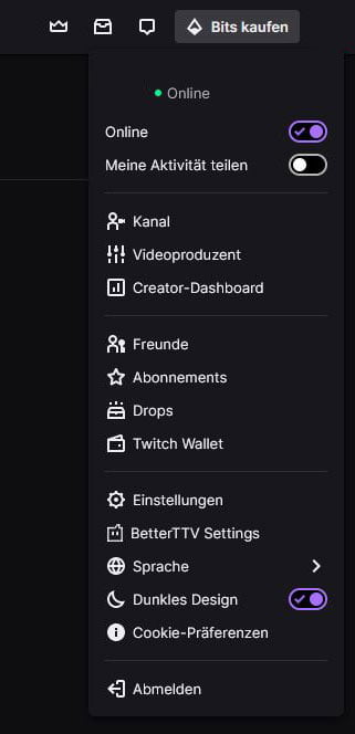 Twitch Abo kündigen