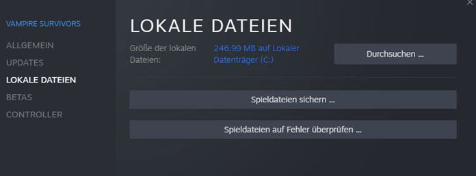 Steam-Spiele verschieben Lokale Dateien