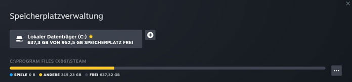 Steam-Spiele verschieben Neue Festplatte festlegen