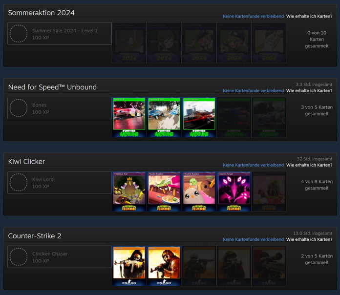 Steam Sammelkarten