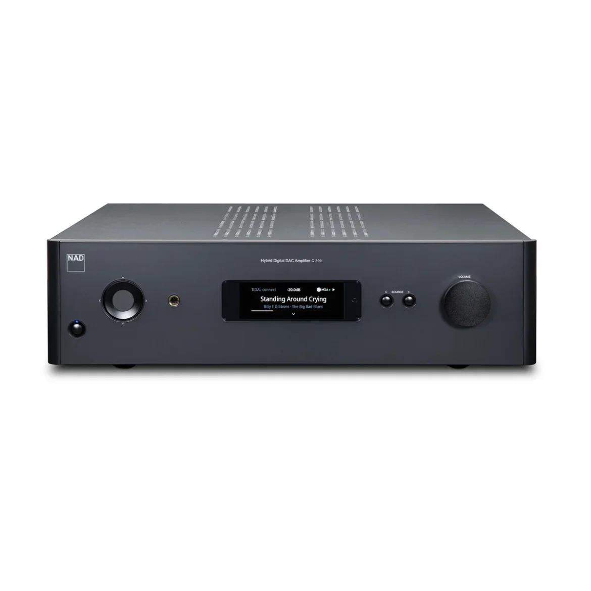 NAD C 399 Stereo-Vollverstärker in Graphite, Frontansicht
